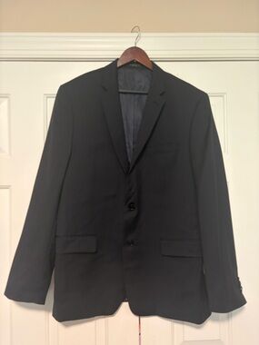 John Varvatos Dark Navy Blue Two Button Blazer Men’s Size 46L 100% Wool